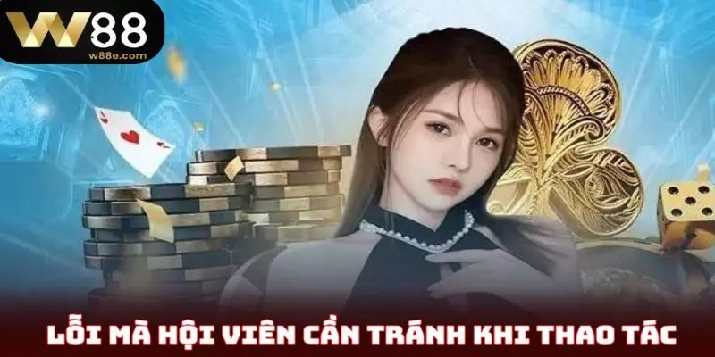 Một vài lỗi mà hội viên cần tránh khi thao tác